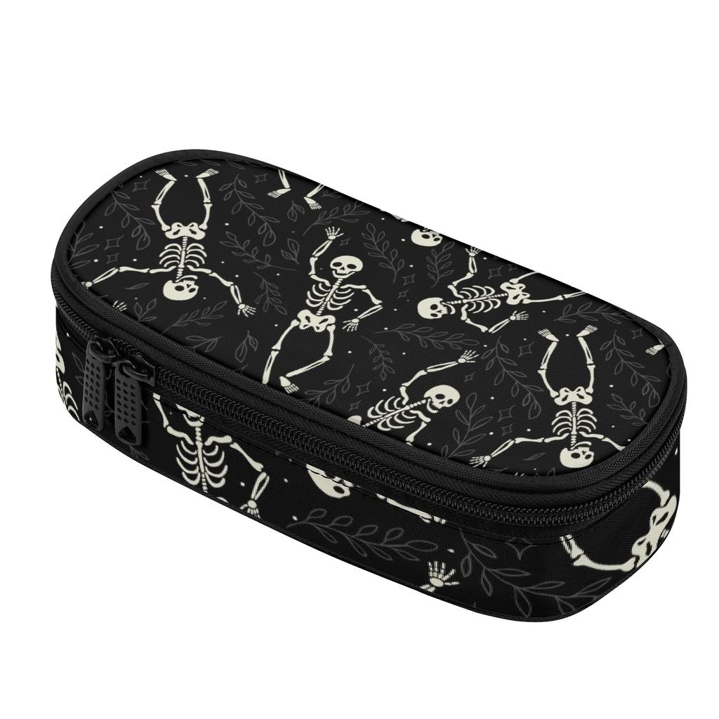 Pencil Case Large Capacity Smooth Zipper 300D Polyester with Main Compartment Mesh Pocket and Pen Slots for Teens and Students
