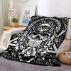 1PC Skull Mandala Art Blanket, Throw For Sofa, Bed, Travel, Camping, Livingroom, And Bed, Printing Blanket With Soft And Warm Fabric Yy250918175