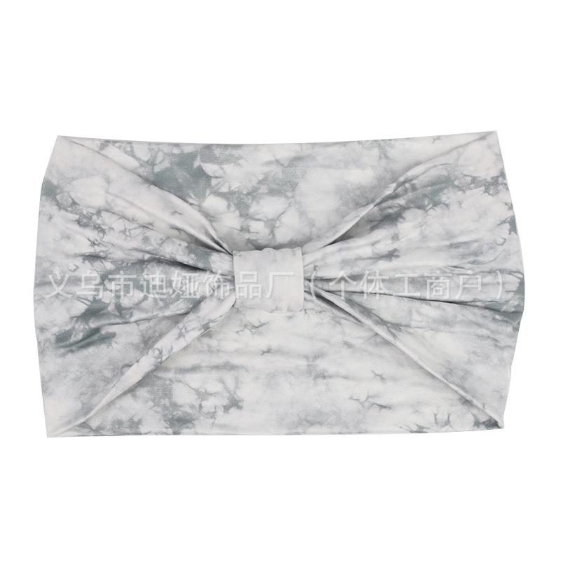 Bohemian Paisley Tie-Dye Wide Knot Headband for Women