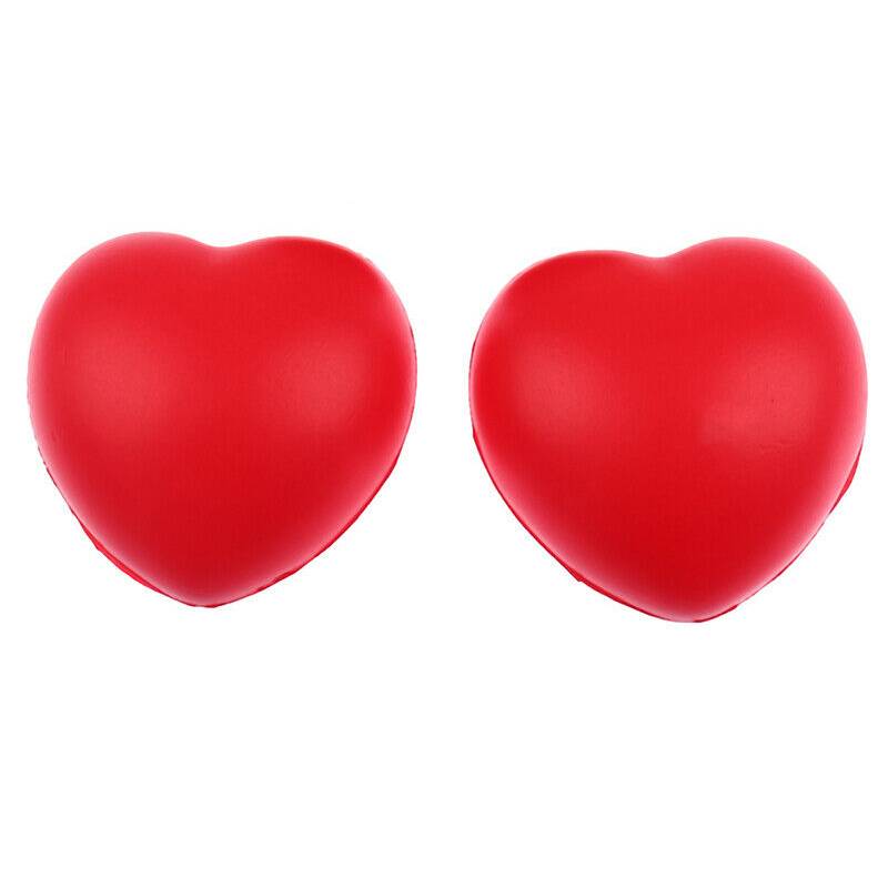 

2Pcs 7Cm Heart Stress Balls Valentine S Day Heart Diy Mini Foam Balls Stress Relief Balls For School Carnival Reward Party Favor (As shown-21981)-