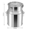 5L Stainless Steel Barrel Seal Beer Jug Oil Bottle Ice Bucket Milk Can Storage Canister Transport Can for Restaurant Ranch