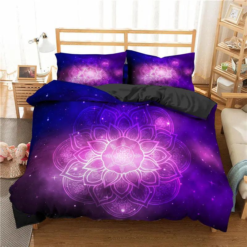 Soft Mandala Duvet Cover Set Bohemian Geometric Floral Bedding Set Microfiber Twin Full Queen King Quilt Cover For Bedroom Decor