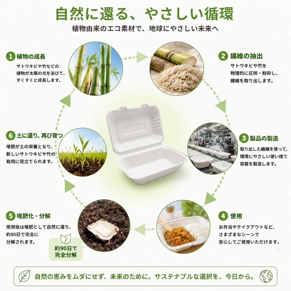 OasisSN Disposable Paper Paper 900ml Lunch Boxes Bagasse 68 Takeout Microwave Water and Oil 9x6 Commercial Food Takeaway Lunch X X X X BPA Free