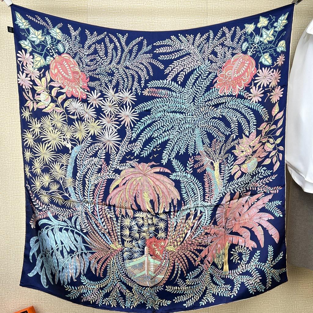 

110 Plain Crepe Satin Square Scarf Women S Autumn Light Luxury Silk Scarf High-End 100% Mulberry Silk Scarf 108X108CM