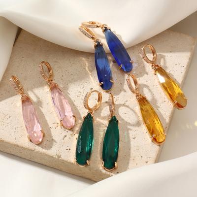 Long Drop Shaped Drop Earrings for Women 2025 New Fashion Wedding Party Earring Jewelry Accessories Gifts