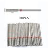 50PCS Diamond Nail Drill Bits Grinding Head Set For Manicure Pedicure Dead Skin Removal Nail Electric Milling Cutters