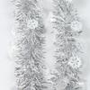 2M Foil Tinsel Ribbon Garland for Christmas Decoration Xmas Tree Wrapping Ribbon Christmas Ornaments New Year Decor Supplies