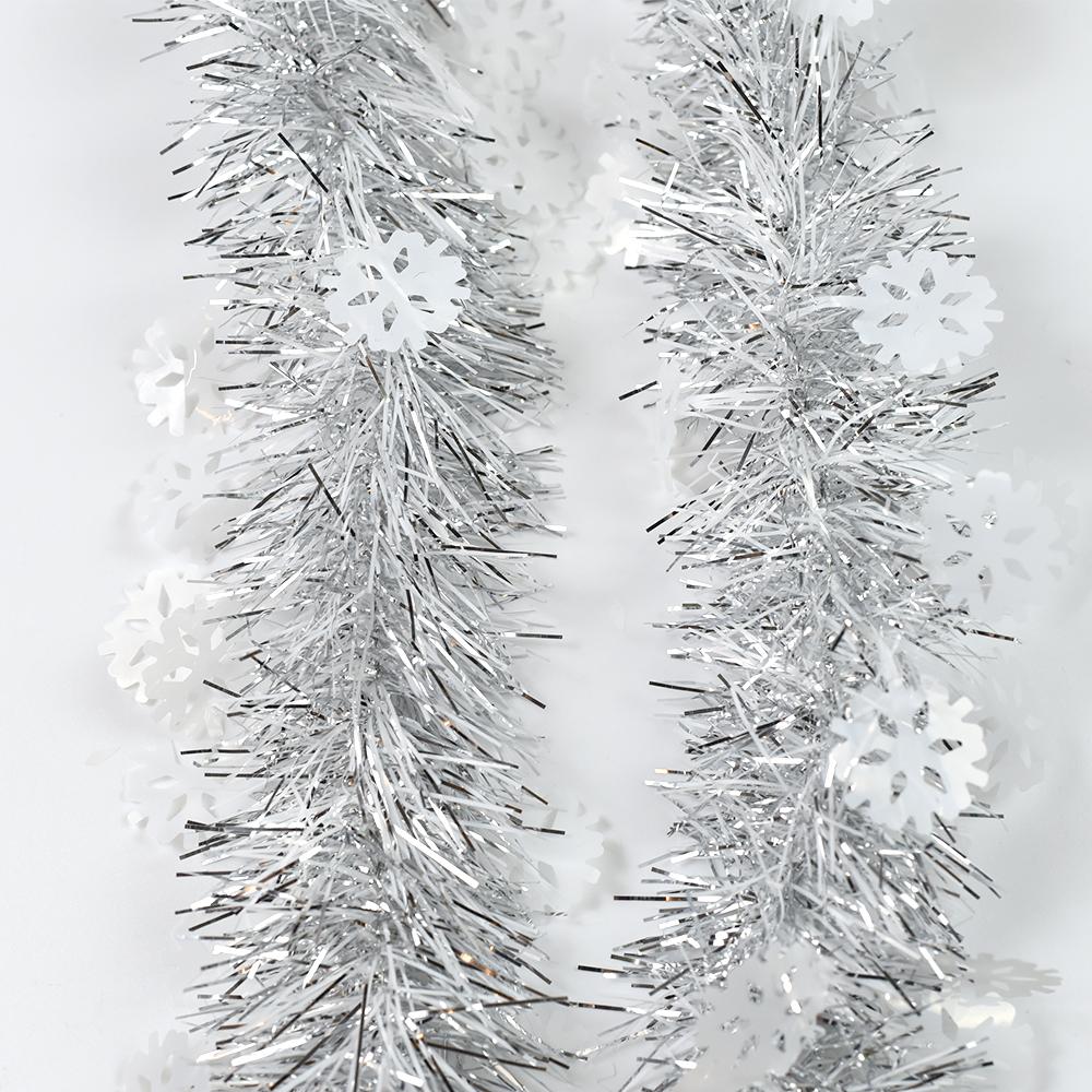 2M Foil Tinsel Ribbon Garland for Christmas Decoration Xmas Tree Wrapping Ribbon Christmas Ornaments New Year Decor Supplies