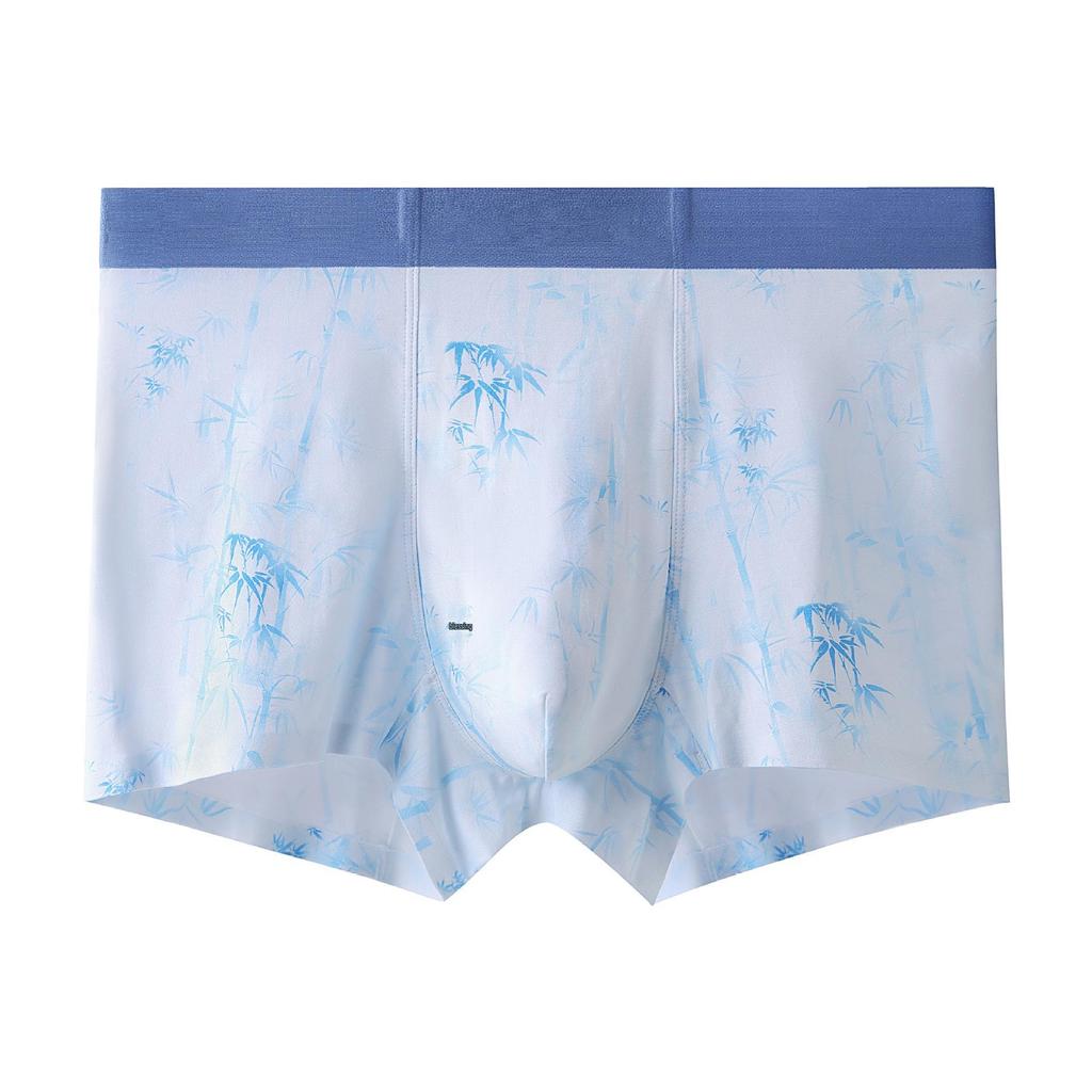 Gentleman's Bamboo 60s Modal Men's Seamless Antibacterial Boxers - Breathable, Sweat-Absorbent, All-Season Flat-Leg Design