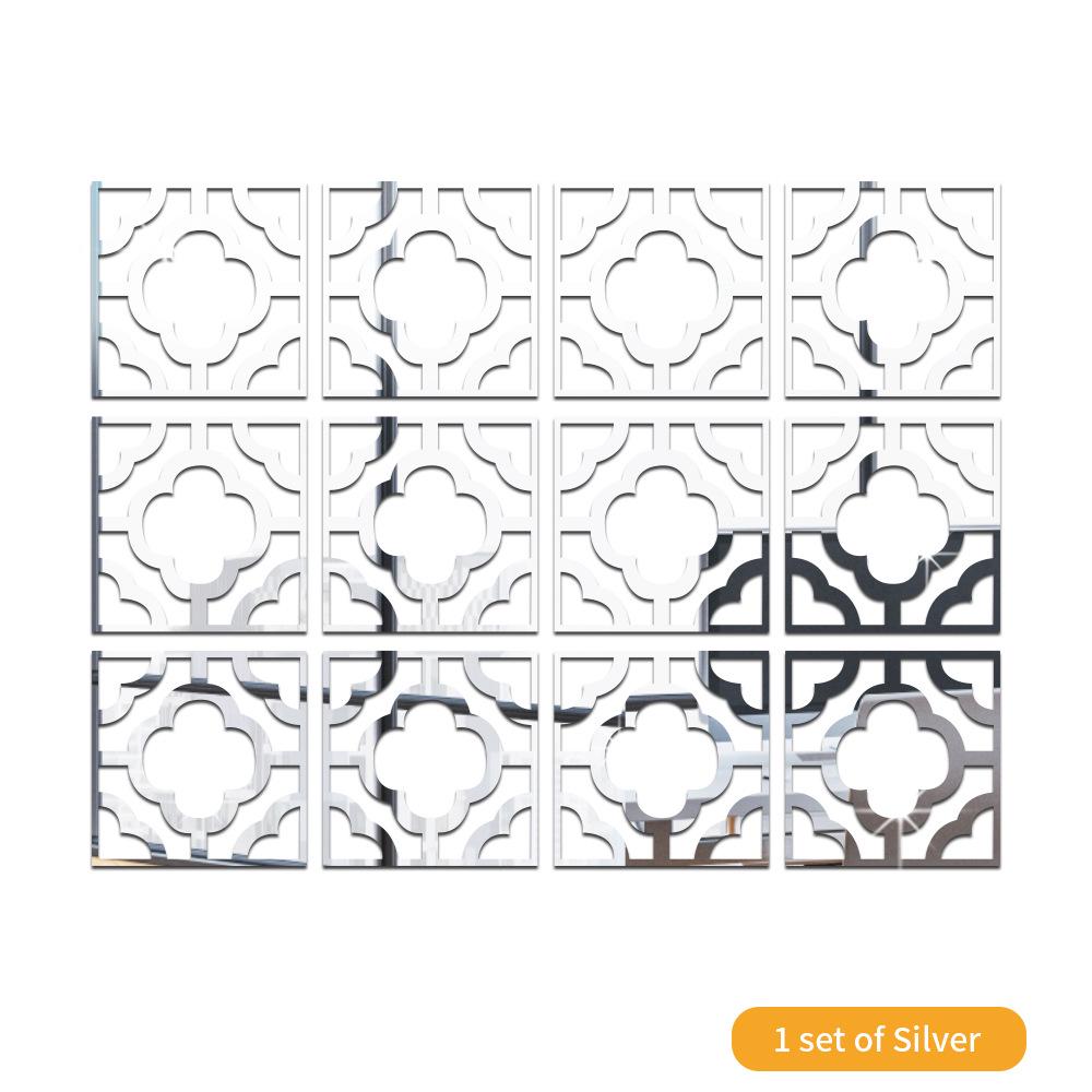 

Полые цветы 3D наклейки DIY зеркало всего тела стикер стены акриловая наклейка A