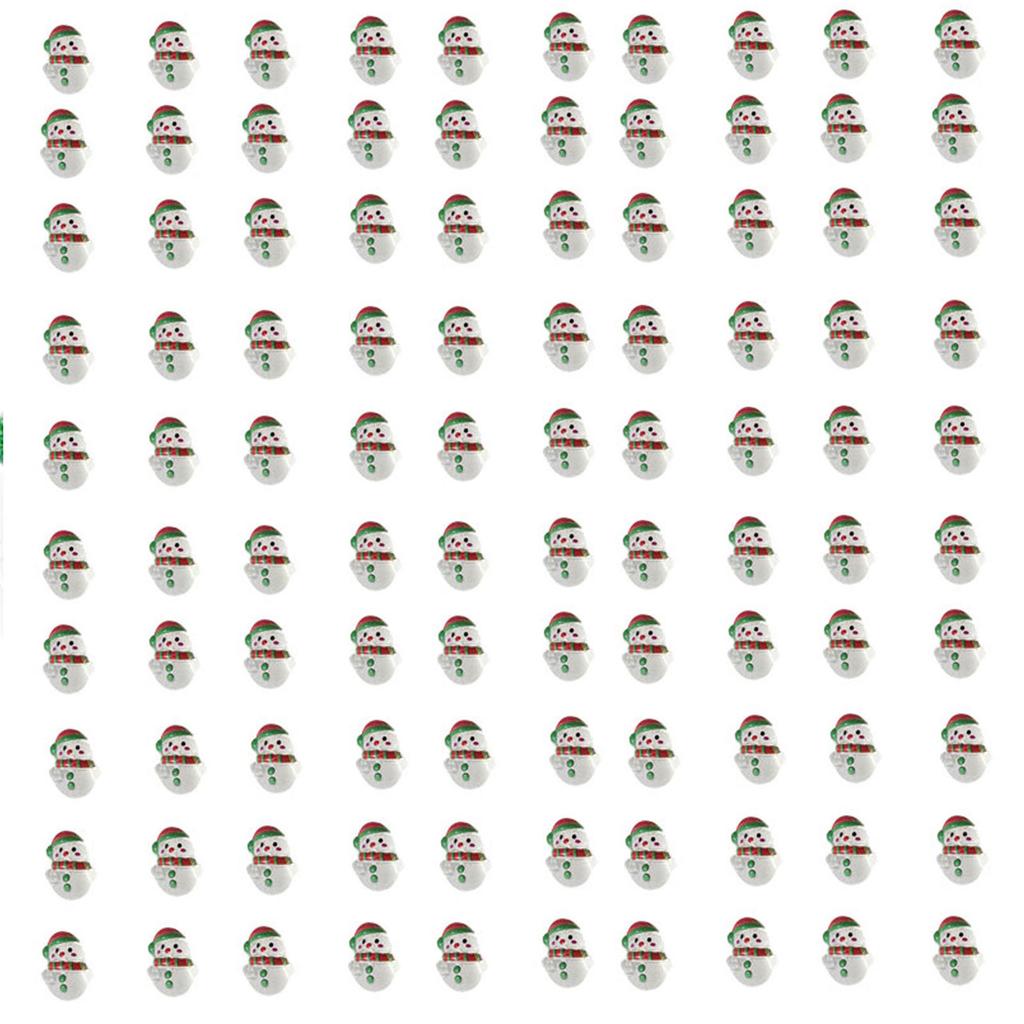 100Pcs Christmas Snowman Beads with Hole 16x20mm Acrylic Beads For Art Craft Bracelets Jewelry Making Holiday Decoration