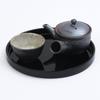 Nakanishi Kogei Round Tray, Black, Plain, 24cm, 3199001