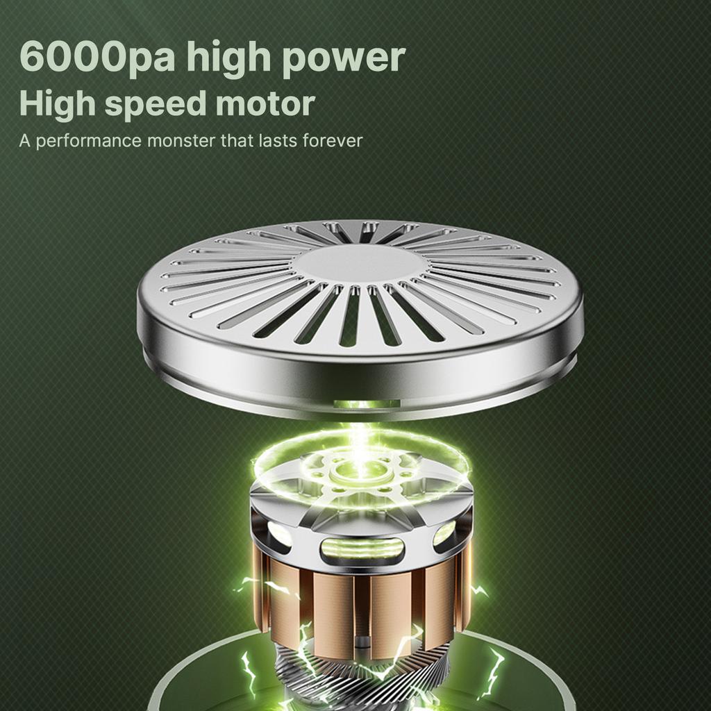 Portable Vacuum Cleaner for Home Car with Flat and Brush Nozzle Battery Display Dightal Screen