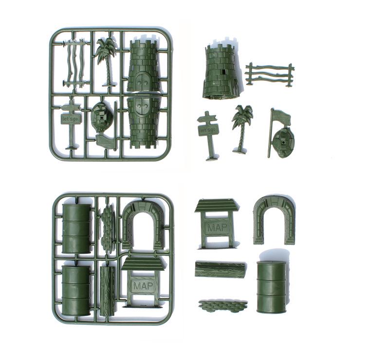 330-Piece Children's Military Toy Set: 4cm Small Soldier Figurines