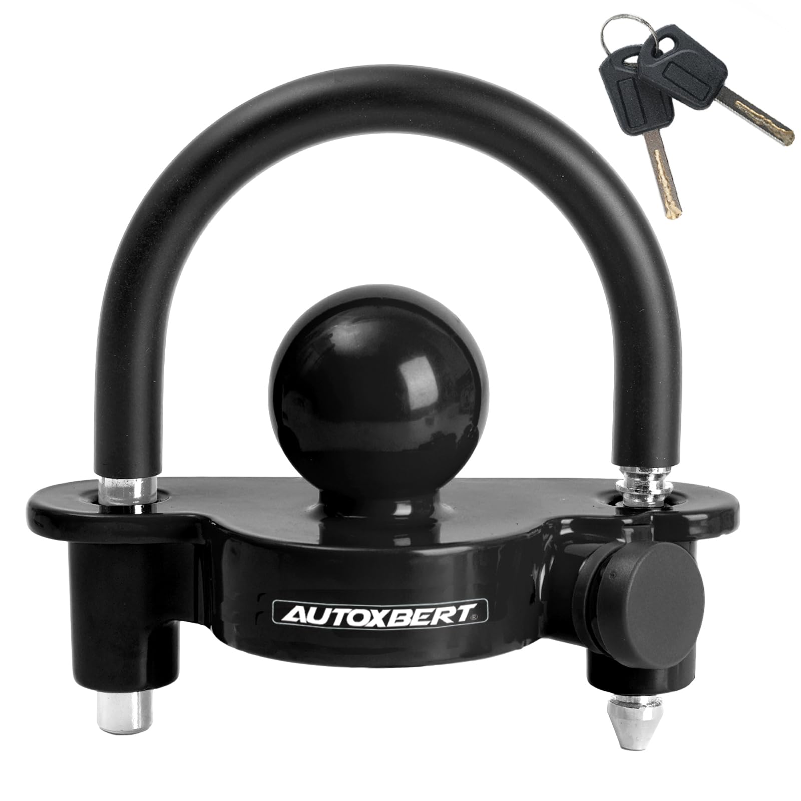 

AUTOXBERT Trailer Coupler Lock Anti-Theft Adjustable Hitch Member Trailer Hitch Lock with Key Rubber чёрный