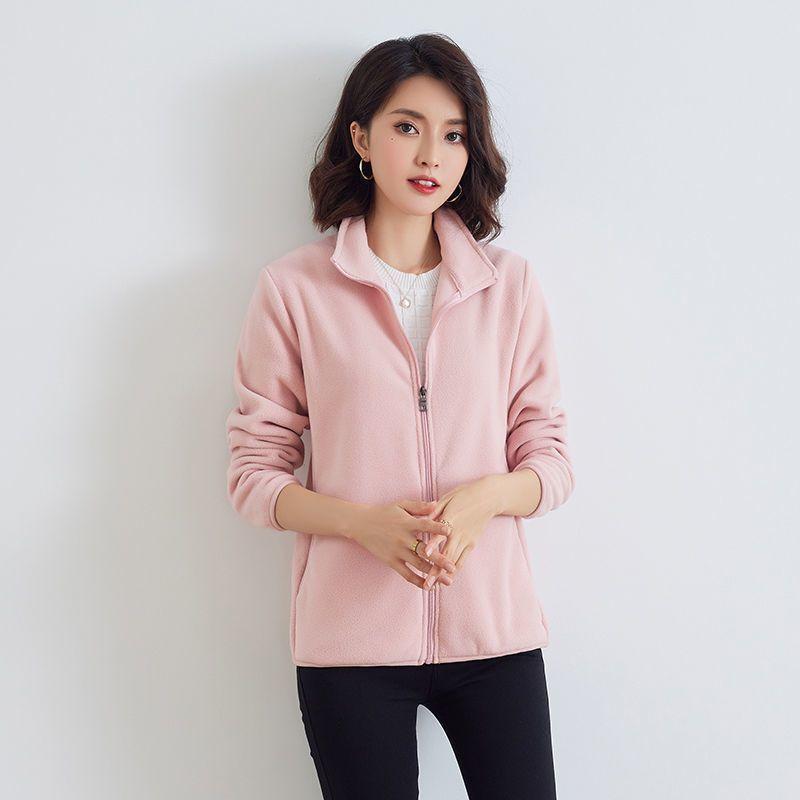 Polar Fleece Coat Women Thick Autumn and Winter Joker Korean Version of Fleece Cardigan Couple Sweater Women
