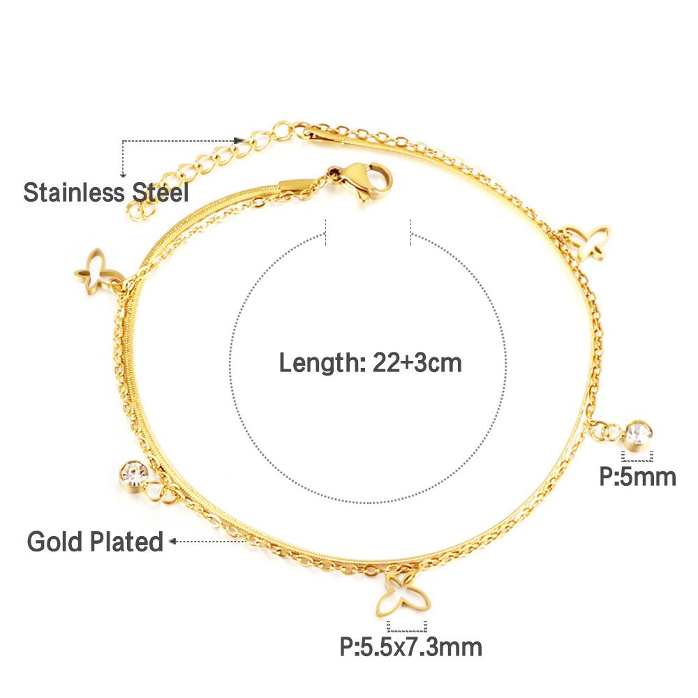 Fashionable Cross Ankle Bracelet Fade Resistant Minimalist Elegant Women Foot Jewelry