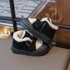Winter Short Boots for Girls, Snow Boots, Fashionable Warm Boots, Children's Leather Boots, Soft-soled Cotton Boots for Girls
