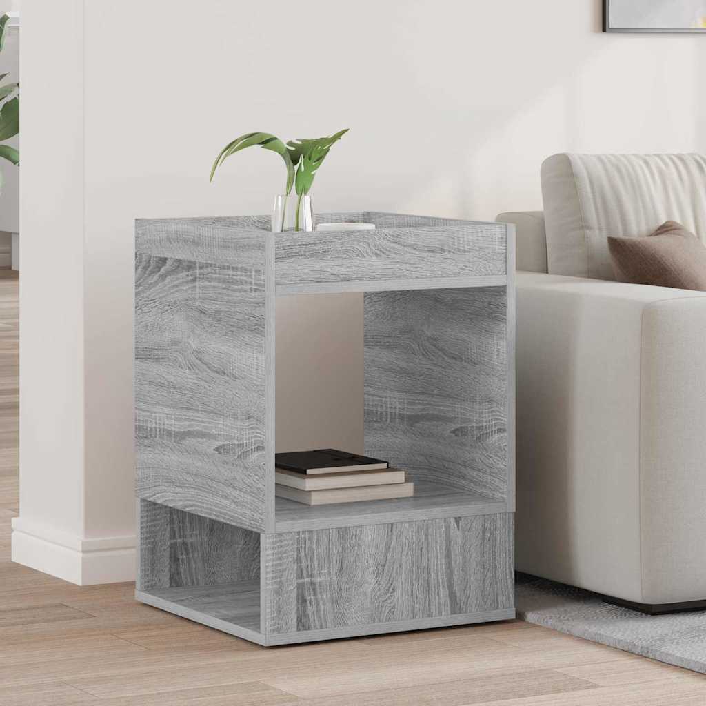 Side Table Grey Sonoma 40 x 40 x 56 cm Engineered Wood