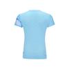 Li Ning Badminton Serie Schnelltrocknend Kühl V-Ausschnitt Wettkampf Training Kurzarm T-Shirt Damen Tops Mondweiß Blau AAYV022-5