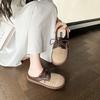 Women's Mules Round Toe Lace-up Cover Toe Flat Sole Women's Slippers Dress Daily Commute Retro Hollow Upper Zapatillas De Mujer