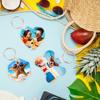 15 Pieces Sublimation Blank Keychain Kit for Key Ring Set DIY Heat Transfer Keychain Blanks with for Key Rings for Gradu
