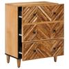 Storage Cabinet in Brown 60 x 33.5 x 75 cm Solid Mango Wood