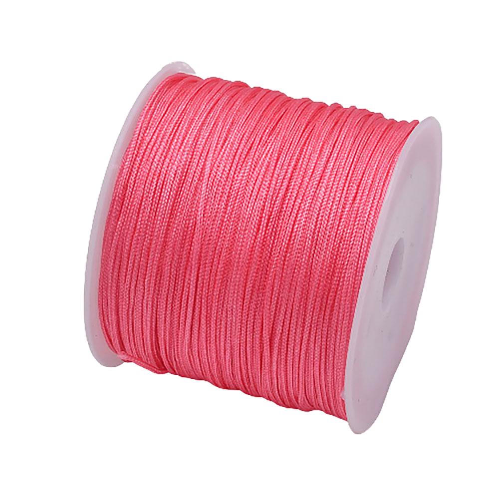 50Yds 0.8mm Crafts Nylon Cord For Jewelry Making Beading Braided Nylon Satin String for Bracelets Rattail Trim Chinese Knot