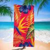 Tropical Plant Pattern Beach Towel Cartoon Cute Summer Kids Large Bath Pool Beach Towel Microfiber Absorbent For Swimming Travel