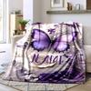 Enchanted Butterfly Garden Gift Customize Text Durable Comfort Throw For Sofa Couch Office Bed Picnics All Season Use Modern Style Suitable For