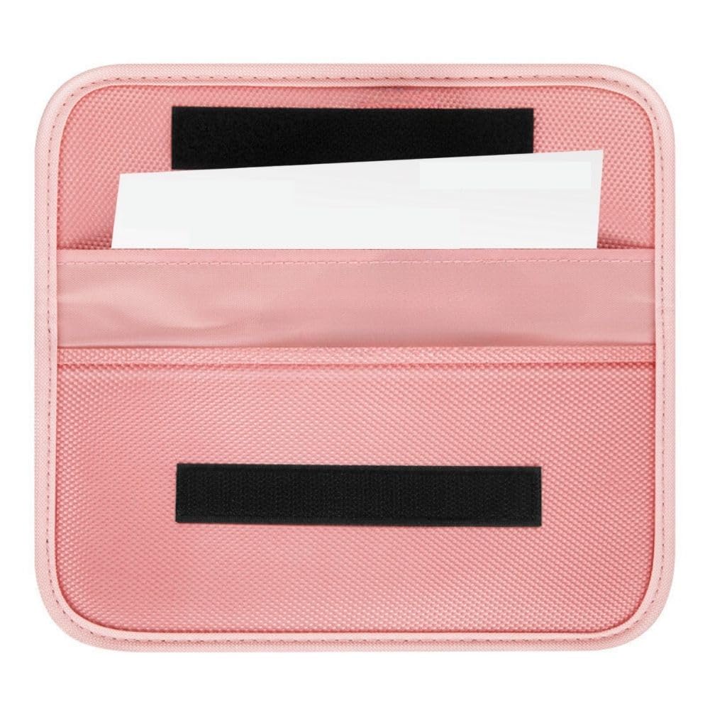 Tiki Tiki Patch Electromagnetic Wave RFID Relay Passport Smart Key Case & Case, Blocking, Attack, Anti-Theft, Case, (A Pink)