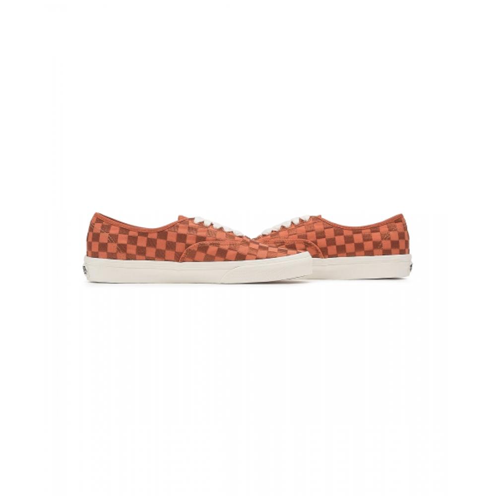 Vans Authentic    Embroidered Check  Orange Vn0009pvora1
