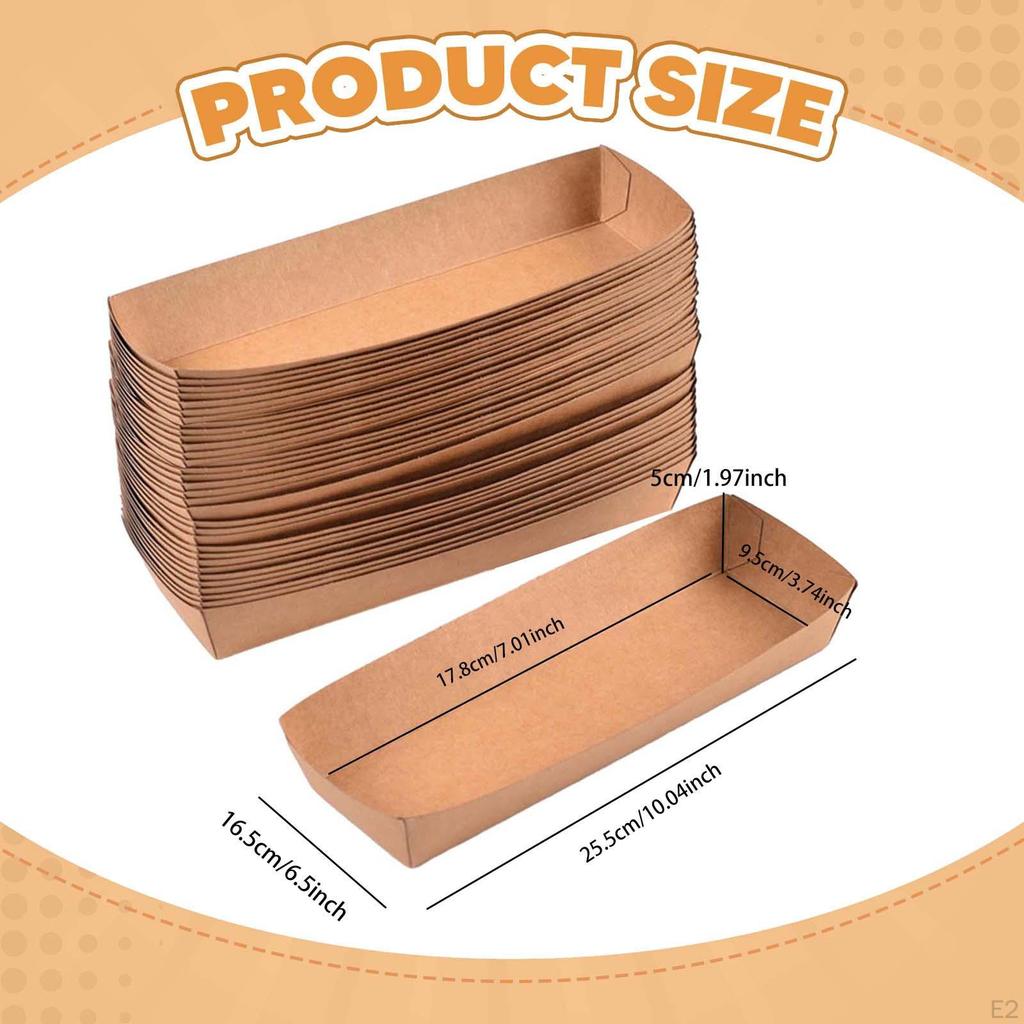 100x Nicht wiederverwendbare Halter Servierkörbe für Nachos Sandwiches Pommes Frites