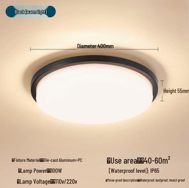 LED Waterproof Outdoor Light for Entrance, Balcony, Corridor, Terrace, and Gazebo