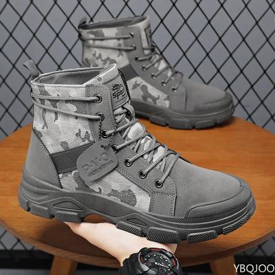 Modische vielseitige Herren Herbst High-Top-Schuhe Freizeit bequem Arbeitskleidung Wandern Mid-Top Herrenstiefel