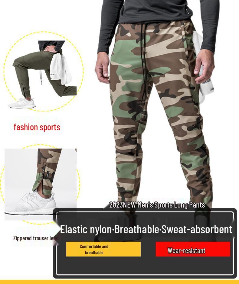 Nouveau Jogger de Randonnée Stretch en Nylon Multipoches pour Homme - Pantalon Décontracté Sport Fitness