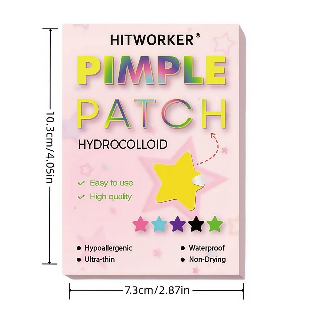 720pcs Pimple Patch, Star Shape Pimple Patch, Day & Night Blemish Covering Patches - Invisible Pimple Patches for All Skin Types