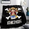 1pz Una Pezzo Monkey D Luffy Coperta in Flanella Fantasia Adatta a Tutte le Stagioni per Arredamento Casa Calore e Comfort Regali Regalo Festivo
