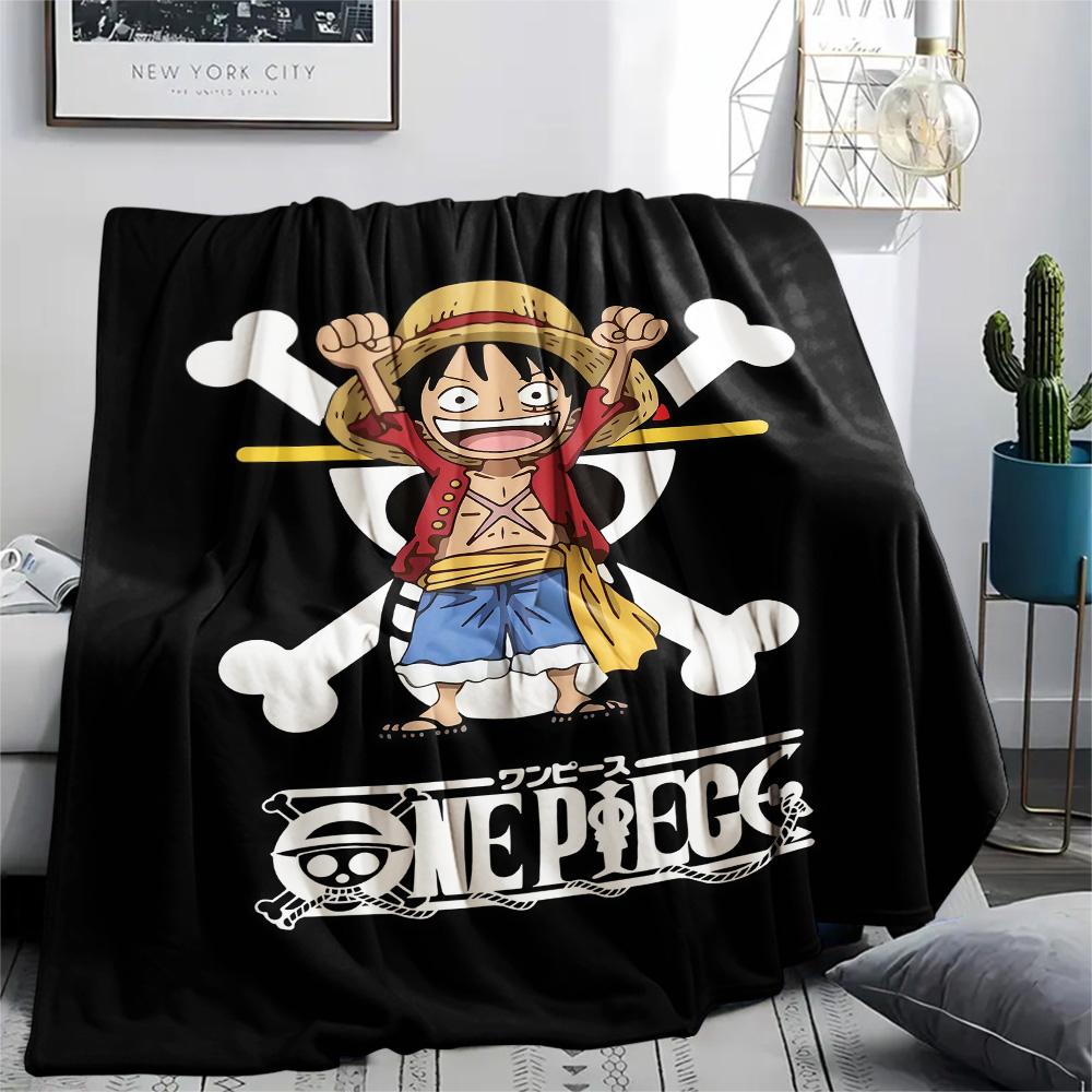 1pz Una Pezzo Monkey D Luffy Coperta in Flanella Fantasia Adatta a Tutte le Stagioni per Arredamento Casa Calore e Comfort Regali Regalo Festivo