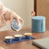Lilang Ru Kiln Flourishing Flower Portable Tea Set