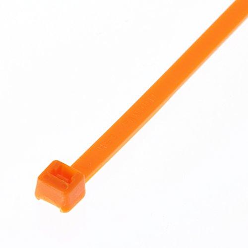 Panduit PLT2S-C3 Cable Tie, Locking, Standard, Nylon 6.6, 7.4-Inch Length, Orange (100-Pack)