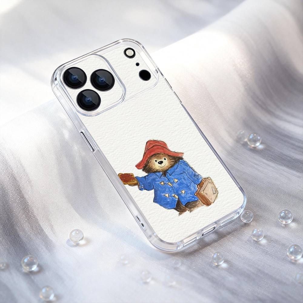 P-PaddingtonS Bear Cute Transport Phone Case For iPhone 17,16,15,14,13,12,11,Pro,XS,Max,XR,Plus,E,SE4,Mini Shockproof Soft Cover
