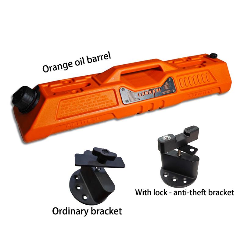6.5L Motorcycle Off-road Vehicle Fuel Tank,Long Horizontal Fuel Tank, Portable RV Spare Oil Tank,With Lock Emergency Oil Kettle оранжевый