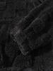 2025 Autumn/Winter Men's Embroidered Fur Hoodie with Drawstring