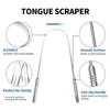 Stainless Steel 304 Material U-Shaped Metal Tongue Scraper For Fresh Breath Cleaning, Tongue Scraper, Tongue Brush, Oral Care