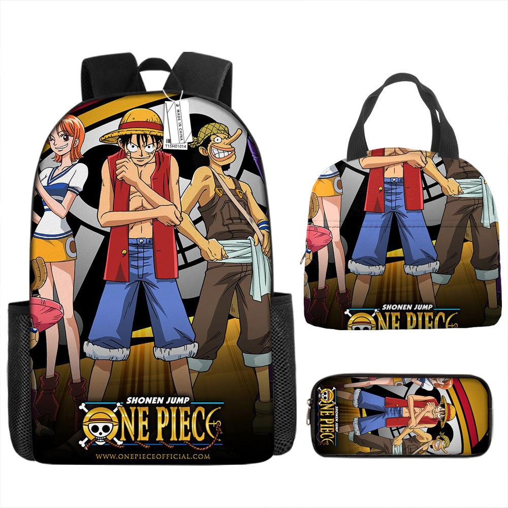 

ONE PIECE one piece шкільний рюкзак Рюкзак Луффі Учні початкової та середньої школи Рюкзак великої місткості Дитяча сумка для обіду pencil case