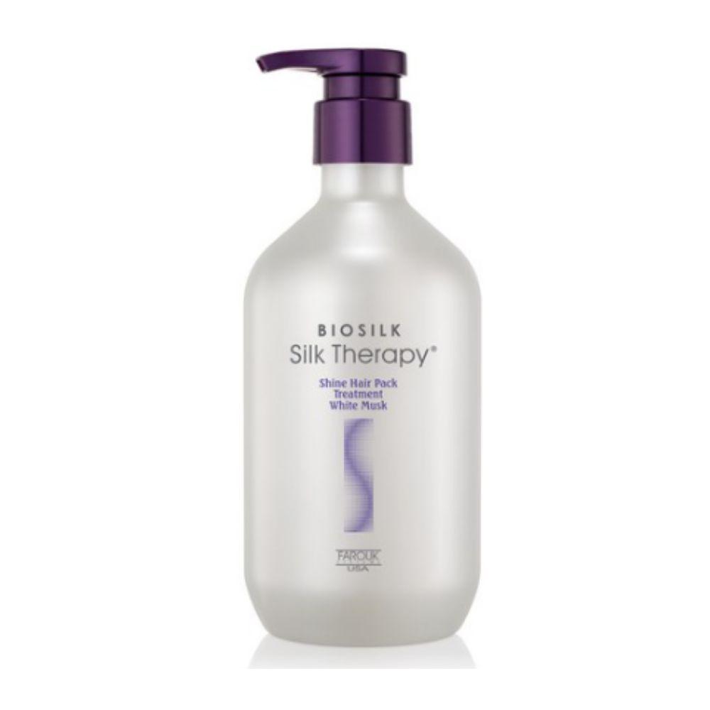 Silk Therapy Shine Hair Pack Treatment White Musk 500ml Deep Hydrating & Gloss Boosting Mask