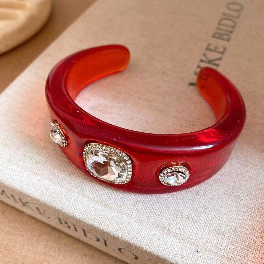 Smudging Irregular Wide Open Bracelet Europe American Style Dopamine Hand Ring  Party Gift