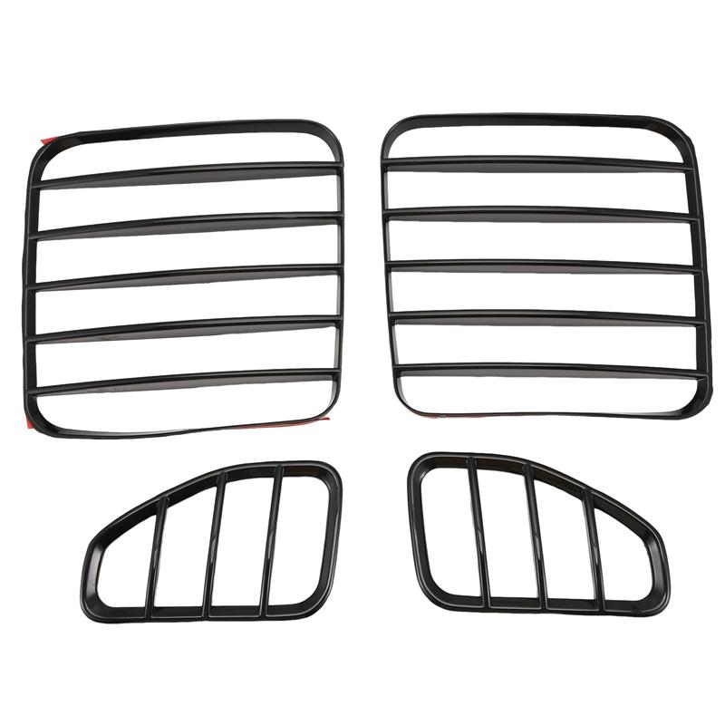Precise Tail Light Lamp Covers Blinds ABS Rear Taillight Guard For Jeep Renegade 2016 2017 2018 2019 2020 2021, Black