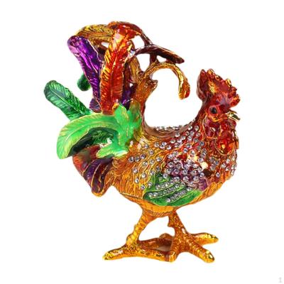 Hühnerfigur Schmuckschatulle Tier Andenken Aufbewahrung Kreatives Dekoratives Tischornament